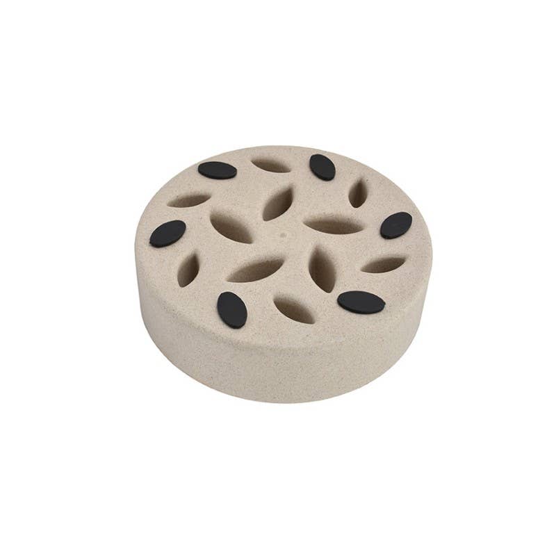 Back view of the Slow Bamboo Dog Feeder showcasing its sturdy construction and natural bamboo finish.