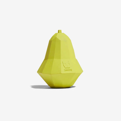 Front view of the Fruitz Toy Super Pear showcasing its vibrant color and playful design.